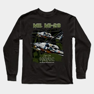 Mil Mi-28 Havoc Anti-Armor Attack Helicopter Long Sleeve T-Shirt